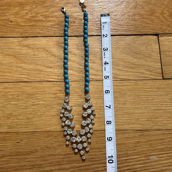 Danielle Steven’s Turquoise Crystal Statement Necklace - Picture 6 of 7